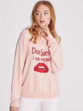 NWT Wildfox Couture Christmas Baggy Beach Jumper Sweatshirt Santa Small